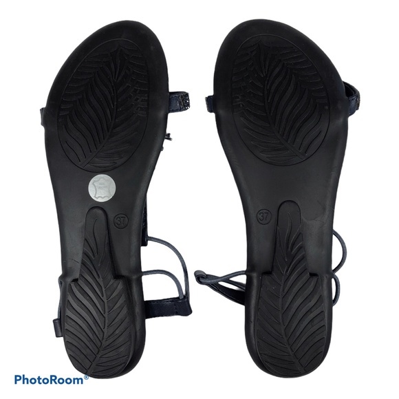 With My Sands Star Black Sandals size EU 37 (US 6) - Picture 3 of 6